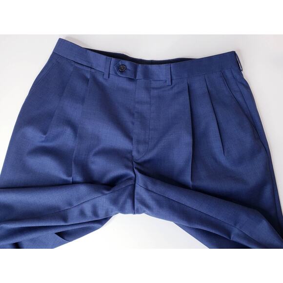 NWT LAUREN RALPH LAUREN Men's Size 34W- 100% Wool Pleated Dress Pants Not Hemmed - Picture 3 of 8